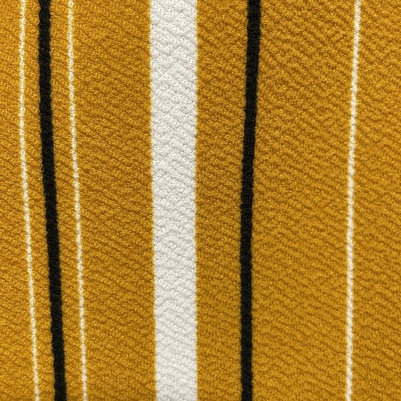 Mustard+B&W Striped Bodycon Dress - Picture 4 of 4